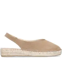 Manfield Taupe suède sleehakken | Maat 36
