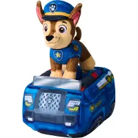 Paw Patrol - Chase 2-in-1 pluchen voertuig - Knuffel van 15,2 cm met pluchen politieauto van 20,3 cm - Knuffels