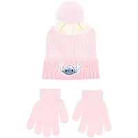 Disney Lilo & Stitch Winterset - Muts + Handschoenen - Roze - Maat 54 cm hoofdomtrek