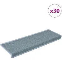 vidaXL Trapmatten 30 st 65x21x4 cm Zeeblauw Rechthoekige Rand