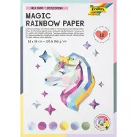 Folia Paper - Regenboogpapier en karton folia 24x34 12vel 6tint | Pak a 12 vel | 5 stuks