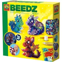 SES Creative Beedz Strijkkralen Set - Draken 3D - Voor Jongens vanaf 5 Jaar - 1800 Stuks - Knutselen - PVC-Vrij - Schoencadeautjes Sinterklaas