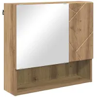 vidaXL Spiegelkast Artisan Eiken 59 x 17 x 55 cm Bewerkt hout