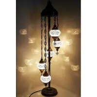 Halay Turkse vloerlamp - staande lamp met mozaïek glas - 5 bollen - hoogte 120 cm - E-14 fitting