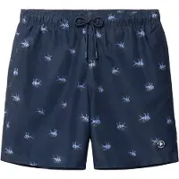 Shiwi Heren zwemshort mike 7" vis print donkerblauw