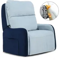 COMHOMA - Elektrische Massagestoel - Met Power Lift en USB - Blauw Stof