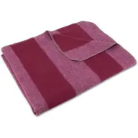 Sleepling 150 x 200 cm plaid | knuffel deken | sofa- of woondeken | van katoenmix | wasbaar op 30 graden | Made in Germany | bordeaux gestreept
