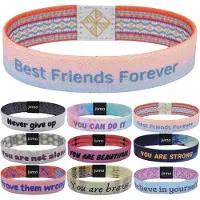 Jumada JUMA Motiverende Armbanden met Overtuigingen “Best Friends Fovever“ - Maat M (17cm) - Geluksbrenger, Vriendschapsarmband en Energiearmband - Geschikt voor Kinderen, Vrouwen, Mannen – perfect Souvenir
