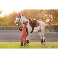LeMieux ZADELDEK MINI CLOSE CONTACT SQUARE Zwart-roze