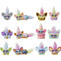 Furby Minis 12 Pack Mini Speelgoed Figuren, 1 Inch Verzamelobjecten, Serie 1, Feest & Speel Eten Thema's, 5+
