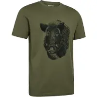 Deerhunter Jaxon Heren T-shirt korte mouw Scandinavisch T-shirt Glen Green Maat S
