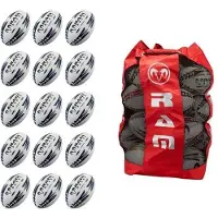 RAM Rugby 15x Pro Trainer Gripper 2.0 Rugbybal Bundel Met Draagtas 3D Grip - Nr. 1 Rugby Merk in Europe
