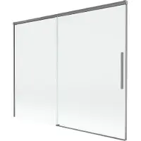Mexen Rox douchewand 2-delige schuifdeur 190 x 150 , transparant, kanonmetaal - 8C9-190-001-95-00