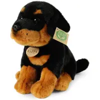Rappa ECO knuffel Rottweiler zittend 30 cm - realistische knuffel van recyclede PET flessen