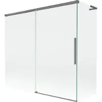 Mexen Rox L badwand 2-delige schuifdeur 170 + 80 x 150 , transparant, gun metal - 8C9L-170-080-95-00