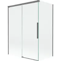 Mexen Rox 2-delige douchewand, schuifbaar 120 + 70 x 150 , transparant, gun metal - 8C9-120-070-95-00