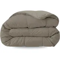 Zelesta Pure Uni Antraciet Grijs 160x220cm - Katoenen dekbed zonder overtrek - Wasbaar dekbed - Hoesloos dekbed - 2 in 1 Dekbed met vaste overtrek