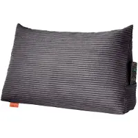 Sleepling 70 x 40 x 20 cm rugkussen corduroy look, wigkussen voor bed en bank, lendenkussen, driehoekig leeskussen, kussen met afneembare wasbare hoes, zijvak, donkergrijs