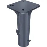 NaiZy grondcontactdoos parasol universele metalen parasolstandaard voor hangende paraplu's zwengelparaplu grondanker voor plaatsing in beton (donkergrijs)