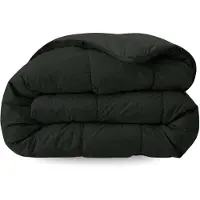 Zelesta Comfort Uni Dekbed zonder overtrek - Wasbaar Hoesloos dekbed - Met vaste overtrek - 2 in 1 - Zwart - 240x200cm