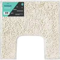 HomeShopXL WC mat - 50x50cm - Gebroken Wit Ecru - Antislip Toiletmat Douchemat Badkamermat of WC mat