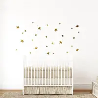 Jumada 's - Universele Muurstickers - Sterren - Stars - Wanddecoratie - Goud - Set van 39 stuks
