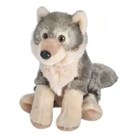 Wild republic Zachte knuffel Cuddle kins Mini Wolf