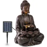 Blumfeldt Dharma zonne-energie fontein LED 48 x 72 x 41 cm (BxHxD) Polyresin