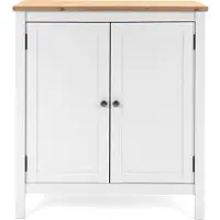 CALICOSY - Ladekast met 2 deuren L80 cm - Wit decor - BERGEN