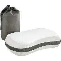 Sleepling 50 x 35 cm nekkussen van memory foam | oprolbaar reiskussen met hoes | orthopedisch visco hoofdkussen | Made in EU | afneembare hoes van microvezel, wasbaar op 60 graden | wit