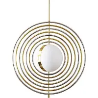 Halay Jonathan Adler Electrum Kinetic Chandelier - plafondlamp - 1 stuk - dimbaar met messing en nikkel ringen