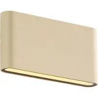 QAZQA Moderne buiten wandlamp beige 17,5cm incl. LED IP65 - Batt