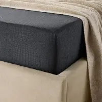 Y-NOT - Velvet Velours Snake Skin - Hoeslaken- Zwart - 160x200+30cm 2-Persoons - Hoekhoogte 30cm - 30 dagen proefslapen
