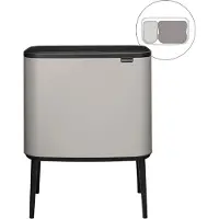 Brabantia Prullenbak Bo Touch Bin - 11 + 23 liter - Soft Grey