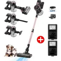 AG AG4200 Steelstofzuiger Draadloos – Stofzuiger met Elektrische Dweil – Draadloze Stofzuiger Zonder Zak – Krachtig – Kruimeldief – Dierenharen – Lichtgewicht – Rose Gold