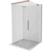 Mexen Rox-3S L 3-zijdige schuifdouchecabine 100 x 100 , transparant, geborsteld koper - 8C2L-100-100-65-00-3S