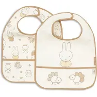 Jollein Slabbetjes Waterproof - 2 Stuks - Miffy Family Farm