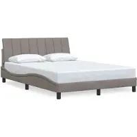 vidaXL Bedframe zonder matras "Hanko" stof taupe 140x190 cm