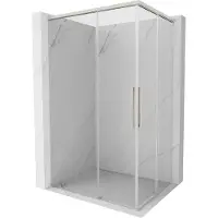 Mexen Rox Duo schuifdouchecabine 100 x 95 cm, transparant, geborsteld nikkel - 8C2D-100-095-97-00