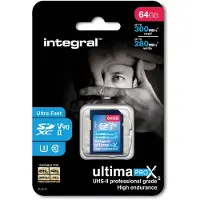 Integral UltimaPro X2 INSDX64G-300/280U2 flashgeheugen 64 GB UHS-II