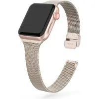 Jumada 's bandje geschikt voor Apple watch - Milanees Horloge Band - Champagne Goud 38/40 MM Milanese Gesp Armband Voor Apple Watch Series 1/2/3/4/5/6/7/8/9se