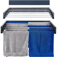 Foxydry Hide 101 cm – Uitschuifbaar wanddroogrek, ruimtebesparend, ideaal voor badkamer en wasruimte