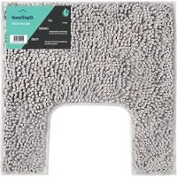 HomeShopXL WC mat - 50x50cm - Licht Grijs - Antislip Toiletmat Douchemat Badkamermat of WC mat