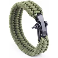 Jumada - Armband - Paracord - Groen - Mode - Unisex - 23 cm - Textiel