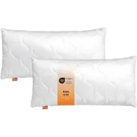 Sleepling Komfort 100 - hoofdkussen 50x70 cm 2-delige set - kussen van polyester - geschikt voor mensen met allergieën - als slaapkussen, bankkussen of sierkussen - Made in EU - 50 x 70 cm - wit