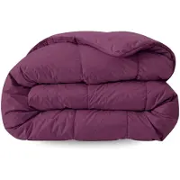 Zelesta Comfort Uni Dekbed zonder overtrek - Wasbaar Hoesloos dekbed - Met vaste overtrek - 2 in 1 - Bordeaux - 240x200cm