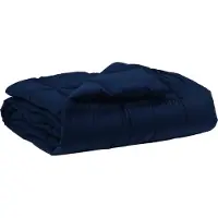 vidaXL Volledig Jaar Dekbed Donkerblauw 135 x 200 cm Microvezel