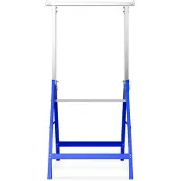 NaiZy Telescopische steigers, 80-130 cm, in hoogte verstelbaar, 2-delige set, metalen werkbank, steiger, inklapbaar onderstel, belastbaar tot 200 kg, klapbok-set
