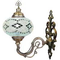 Halay Turkse Wandlamp - in Marokkaanse stijl - Oosterse mozaïek - Sfeerverlichting