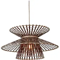 Good&Mojo Hanglamp Machu Picchu, dimbaar, hout licht, Woon-/ Eetkamer, Bamboe, Hanglamp